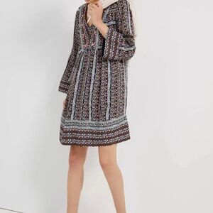 Maeve Anthropologie Womens Naomi Dress Embroidered Boho Floral Cottage Large